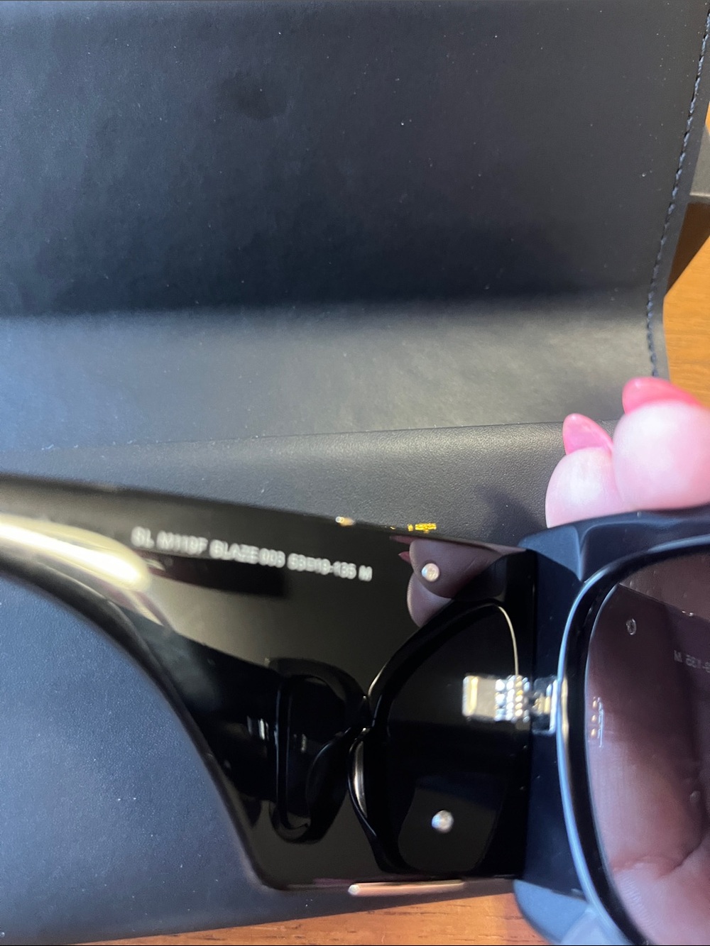 Saint Laurent Black Sunglasses with Gold YSL Logo - Picture 11 of 11